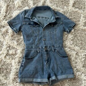 Denim romper